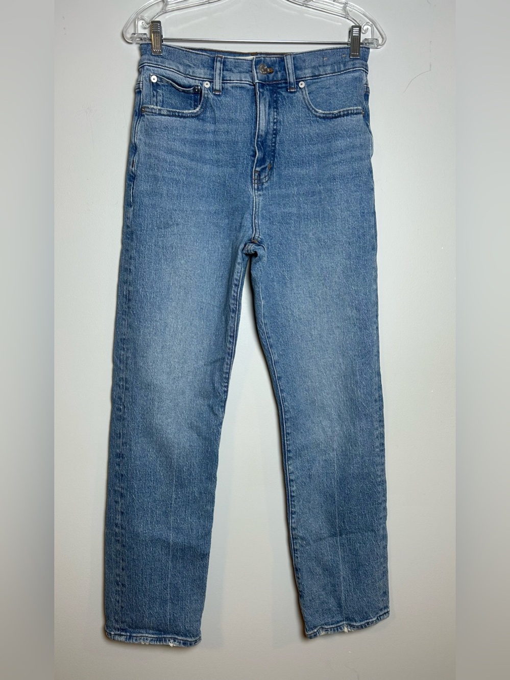 Madewell 90s straight jeans size 27 high rise medium wash stretch denim